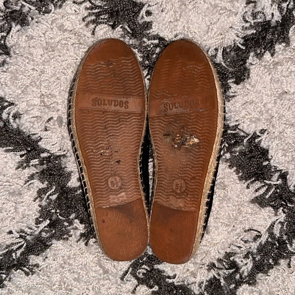 Soludos x Jason Polan Wink Espadrilles in Black/Gold - Picture 7 of 7